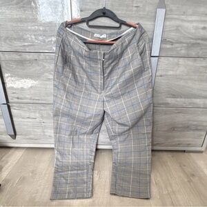 Nine West Gray Plaid Crop Pants